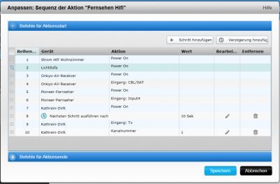 Leider nicht gespeicherte Reihenfolge